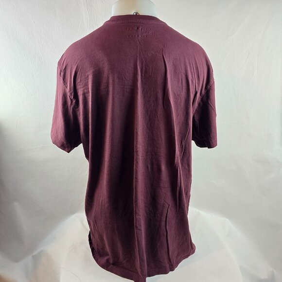 BKE T Shirt Men 2XL Red Maroon V Neck  Solid Casual Soft Stretch Knit Tee Casual - Picture 4 of 6